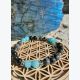 Bracelet en labradorite, amazonite et obsidienne