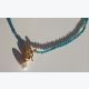 Collier en pierres naturelles d'apatite et en perle de nacre