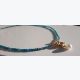 Collier en pierres naturelles d'apatite et en perle de nacre