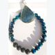 Bracelet en oeil de tigre bleu et lave