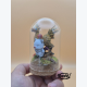 Diorama Chocobo & Mog sous cloche – Figurine artisanale inspirée de Final Fantasy