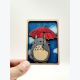 Mini tableau Totoro peint à la main sur bois – Décoration Studio Ghibli