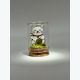 Mini Maneki-Neko sous Cloche – Porte-Bonheur Japonais Artisanal