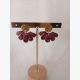 Boucles d'oreilles florales pendantes - Bordeaux