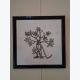 Broderie noire en soie et fil d'or - Persistances