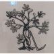 Broderie noire en soie et fil d'or - Persistances